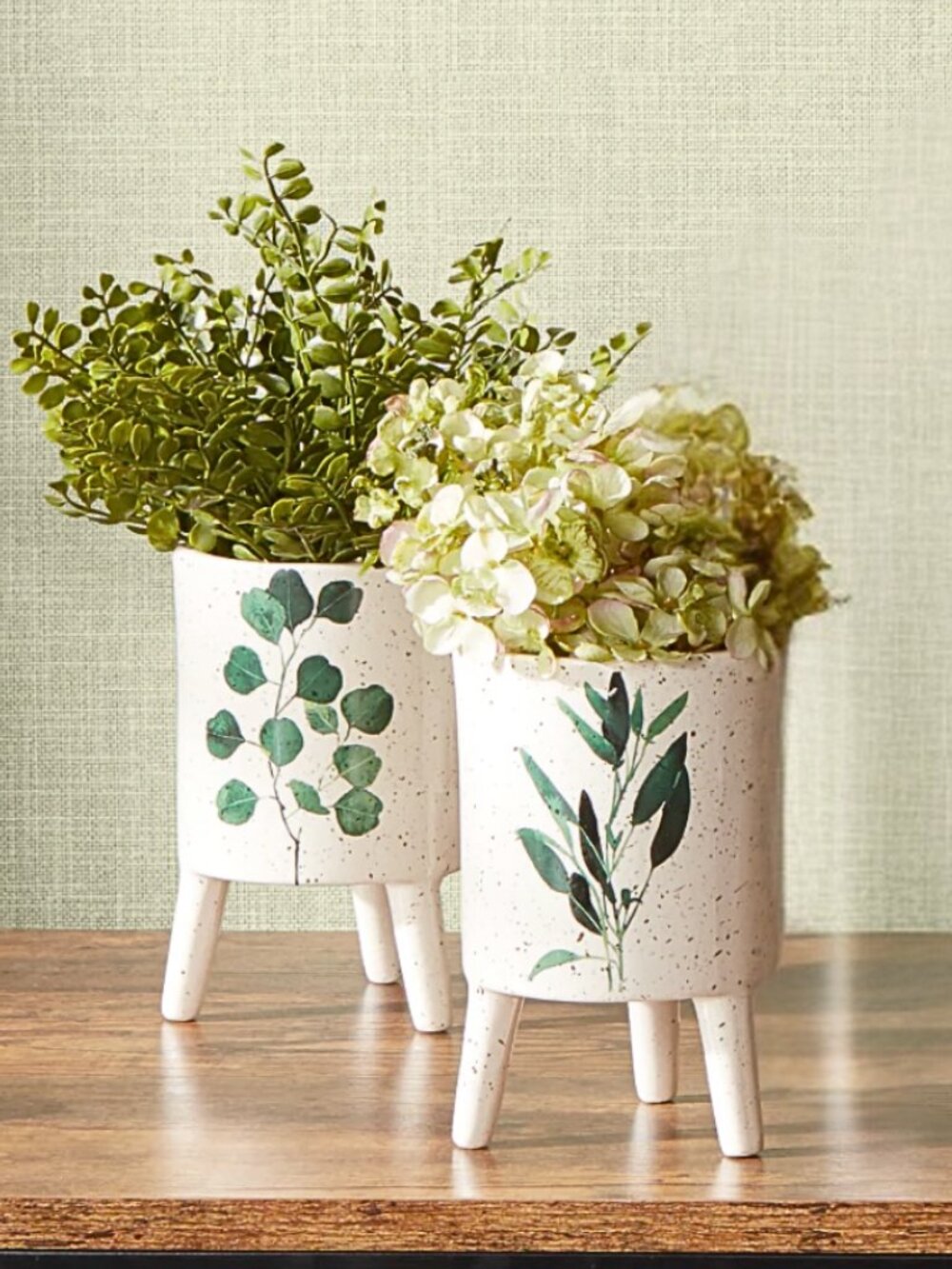 Set/2 Tri-Leg Watercolor Pots